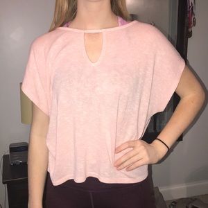 Blush butterfly-style tee